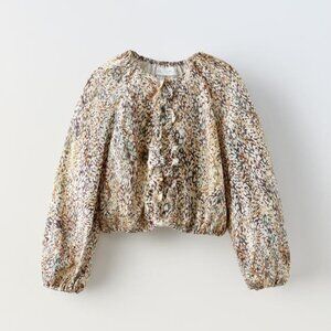 Zara Girl's Animal Print Blouse